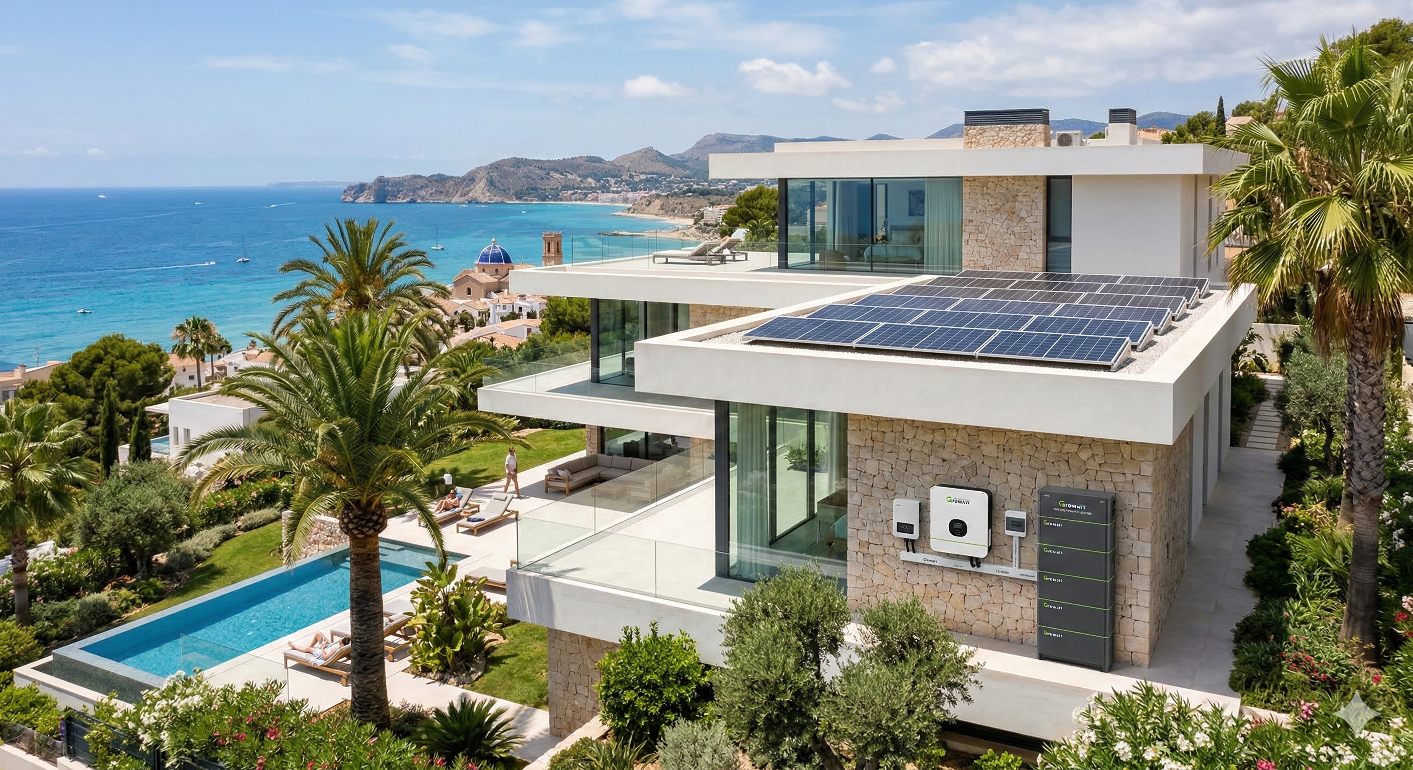 Villa de lujo con paneles solares en la Costa del Sol